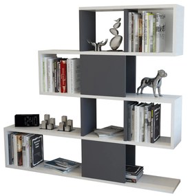 könyvespolc Karlin - White, Anthracite