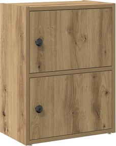 vidaXL kézműves tölgy színű szerelt fa könyvespolc 40x24x52 cm