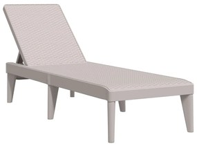 Cappuccino színű PP napozóágy 186 x 60 x 29 cm