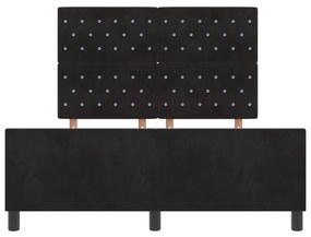 Fekete Bársonyos Ágykeret 140x200 cm