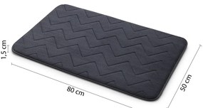 GEDY 96MS508085 Mousse fürdőszoba szőnyegantracit, 50 x 80 cm