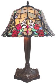 Tiffany asztali lámpa virágos madaras Ø 41*57 CM