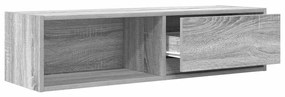 szürke sonoma színű szerelt fa TV-szekrény 100x31x25,5cm