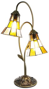 Tiffany asztali lámpa Bézs 35x18x61 cm