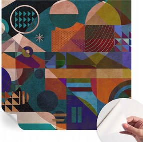 Öntapadós tapéta Fali furnér 3D Geometrikus művészet 250x250 cm