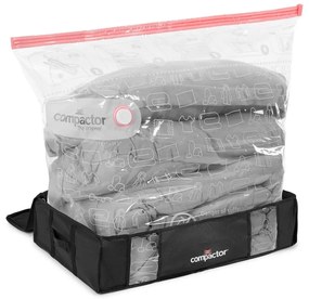 XXL Black Edition 3D fekete ágy alatti ruhatároló doboz, 145 l - Compactor