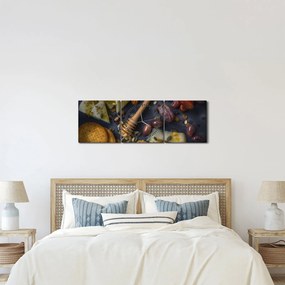 Kép szárított gyümölcsökkel (órával) (90x30 cm)