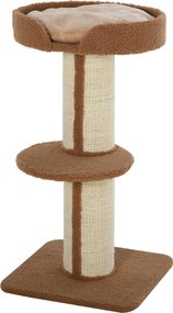 PawHut 91 cm Macskafaragó Fa, Kúszófa Sziszálos Oszlopokkal, Platformmal és Párnával, Többszintes Macska Karcolófaként, Közepes Macskák részére, Világ