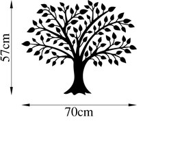 Tree fém fali dekoráció, 70×57 cm