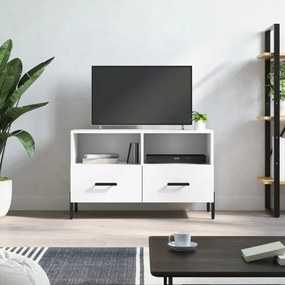 fehér szerelt fa TV-szekrény 80 x 36 x 50 cm