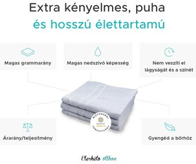 Deluxe fehér szállodai fürdőlepedő 100x150 cm, 100% pamut