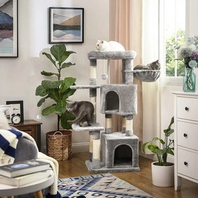 Feandrea macskafa, macskakaparó oszlop stabil 120 cm, világosszürke