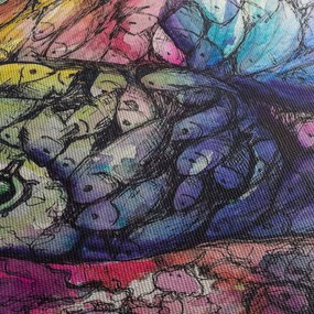 Kép - színes hal (90x60 cm)