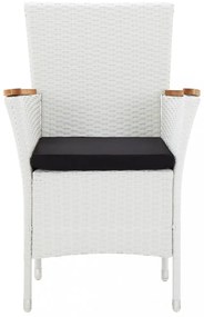 9 részes fehér kültéri polyrattan étkezőgarnitúra