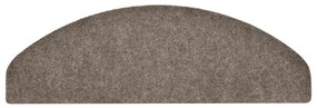 öntapadós lépcsőszőnyegek 30 db 65 x 21 x 4 cm bézs félkör alakú nagy