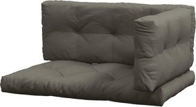 Outsunny 3 Fős Palettás Párna 120cm x 80cm x 12cm Padló Párna UV Védelemmel Kertbe, Erkélyre Sötétszürke | Aosom