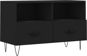 vidaXL fekete szerelt fa TV-szekrény 80 x 36 x 50 cm
