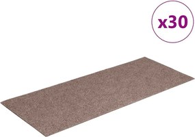 vidaXL öntapadós lépcsőszőnyegek 30 db 60 x 25 cm világosbarna téglalap alakú
