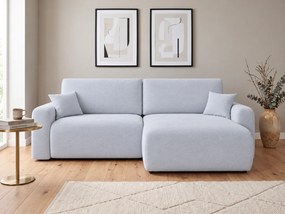 Kihúzható, kétoldalas L-alakú NORDEN PAROS ülőgarnitúra 250x140 cm, világosszürke