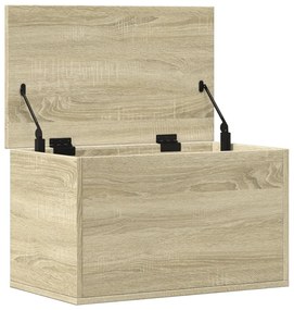 sonoma tölgy színű szerelt fa tárolóláda 60 x 35 x 35 cm