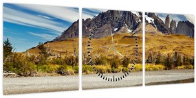 Kép - Torres del Paine Nemzeti Park (órával) (90x30 cm)