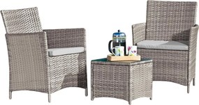 Avenberg Veneto rattan szett, szürke/szürke