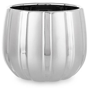 Kerámia Ezüst virágtartó kaspó 11,5x13x13cm