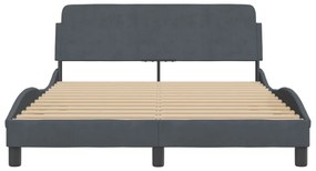 sötétszürke bársony ágykeret Dover 140 x 190 cm