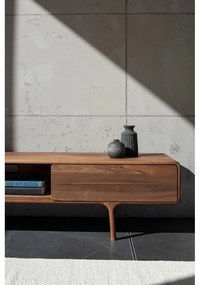 Barna tölgyfa TV-állvány 220x45x45 cm Fawn – Gazzda