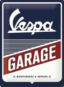 Fém tábla Vespa Garage, (30 x 40 cm)