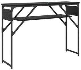 vidaXL Konzolasztal Fekete tölgy 105x30x75cm Faanyag