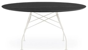 GLOSSY XXL étkezőasztal, többféle változatban - Kartell szín: Black Marquina / Chrome