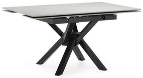 Bővíthető étkezőasztal kő asztallappal, hosszabbító asztallappal 90x150 cm Arlene – Marckeric