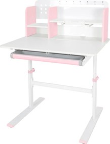Növekvő íróasztal, rózsaszín/fehér, ADAN