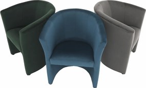 Klub fotel, kék anyag, CUBA