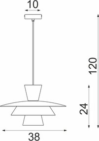 PLATO kábeles függőlámpa 1xE27/15W/230V bézs