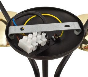 Csillár rúdon CARINA 5xE14/40W/230V fekete