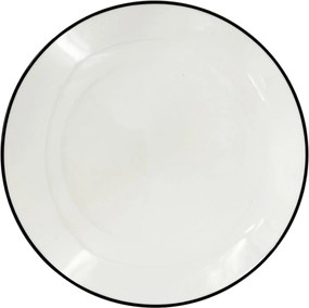 Linea fekete porcelán desszertes tányér, ø 19 cm, fekete vonal