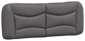 szürke műbőr fejtámla párna 120 cm