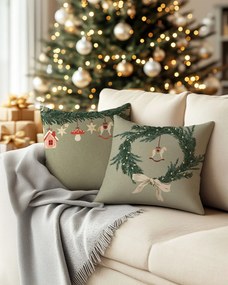 PLW-NWYR26-19 karácsonyi díszpárnahuzat szett (2 db)