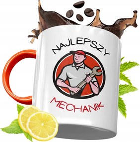 Narancssárga Bögre Szerelőnek Tökéletes Ajándék fényképes nyomtatással