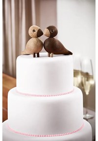 Bojesen Denmark Lovebirds 2 db dekorációs figura tömör tölgyfából - Kay