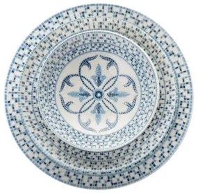 24 darabos kék porcelán étkészlet