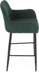 Barová židle, zelená, látka,AUB-V4009 GRN6