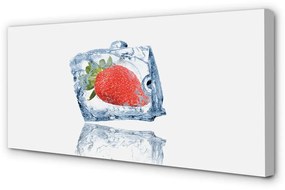 Canvas képek Strawberry jégkocka 125x50 cm
