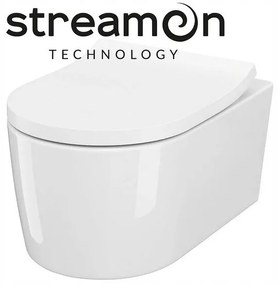 Cersanit Inverto függő WC csésze StreamOn 52 x 35,5 cm + lassan eső ülőke, fehér, S701-432