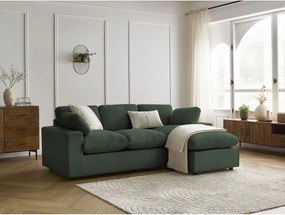 Zöld kordbársony sarokkanapé Belair – Bobochic Paris