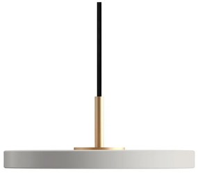 Világosszürke LED függőlámpa fém búrával ø 15 cm Asteria Micro – UMAGE