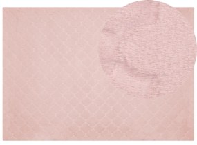 Rózsaszín műnyúlszőrme szőnyeg 160 x 230 cm GHARO Beliani