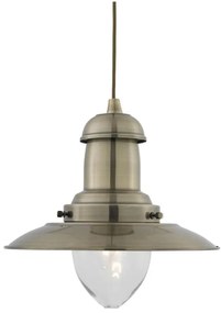 Searchlight 4301AB - FISHERMAN kábeles csillár 1xE27/60W/230V sárgaréz